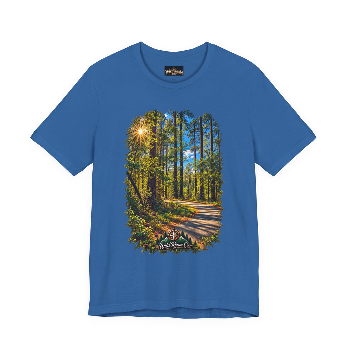 Wild Roam Co Unisex Tee--Matt 7:14 Forest Path