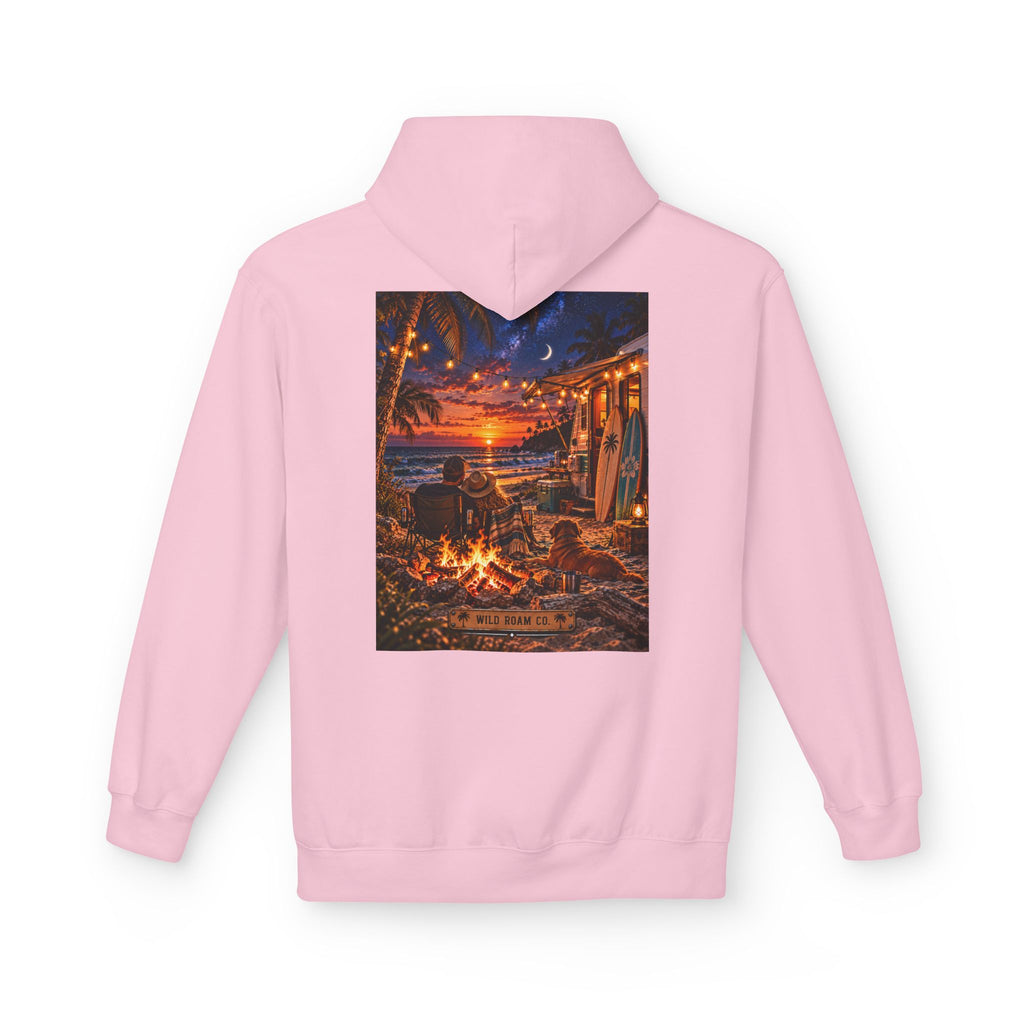 Wild Roam Co Hoodie-- Beach Bonfire Surf Graphic Hoodie