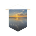 Sunrise Beach Photo Pennant — Serene Ocean Wall Banner