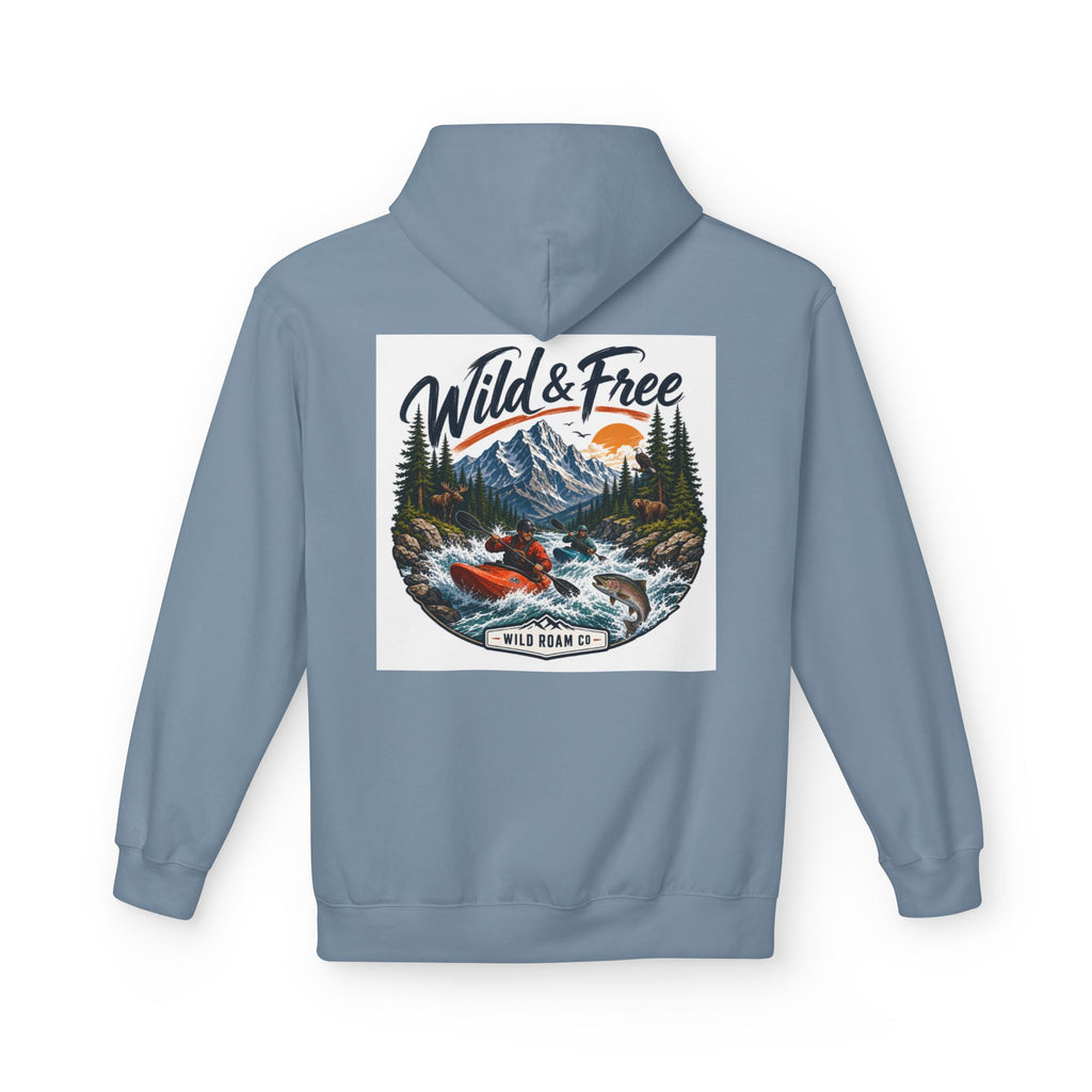 Wild & Free Kayaking Hoodie — Adventure Outdoor Graphic Pullover