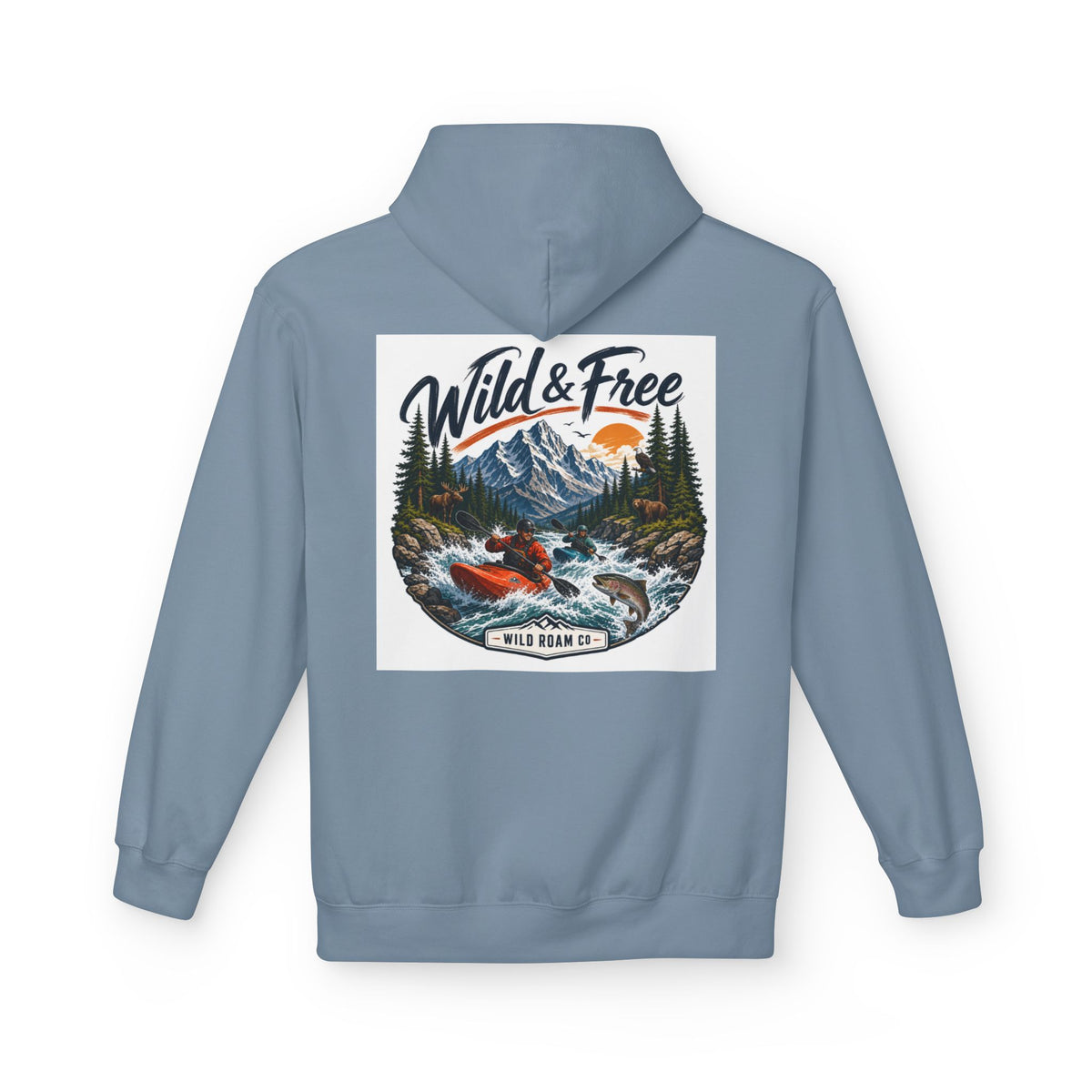 Wild & Free Kayaking Hoodie — Adventure Outdoor Graphic Pullover