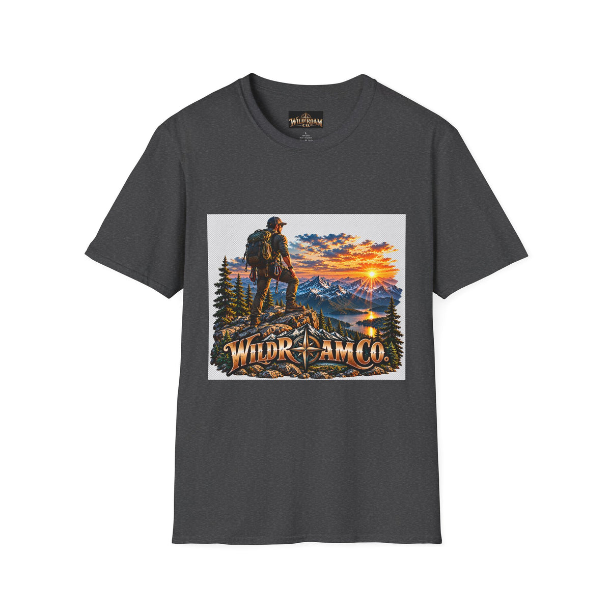 Men's Peak Sunset Graphic Tee--Wild Roam Co Mountain Sunset Tee
