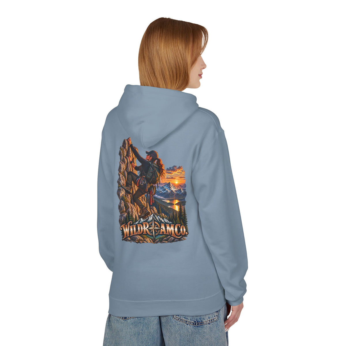 Women's Wild Roam Co. Climber Hoodie — Outdoor Adventure Graphic Pullover