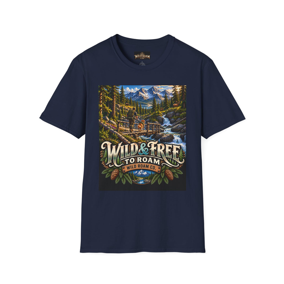 Wild & Free To Roam T-Shirt — Vintage Mountain Nature Graphic Tee