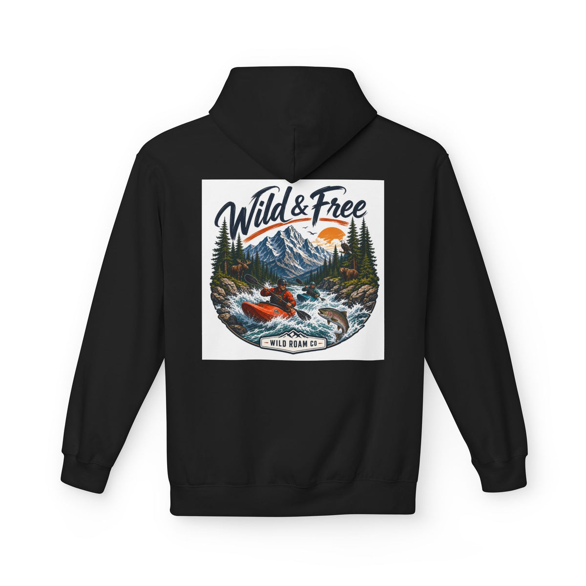 Wild & Free Kayaking Hoodie — Adventure Outdoor Graphic Pullover