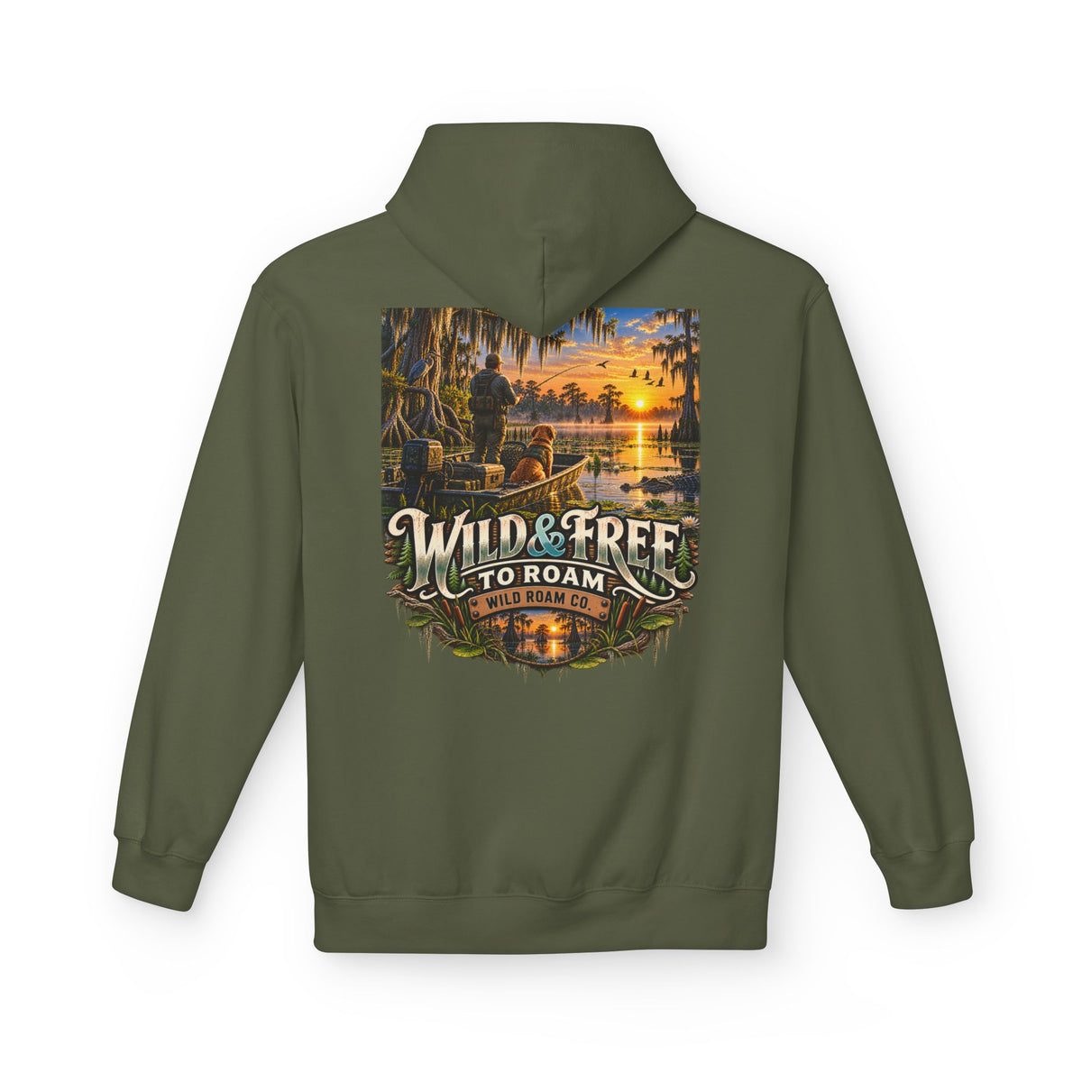 Wild & Free Hoodie — Wild & Free To Roam Bayou Adventure Graphic Pullover