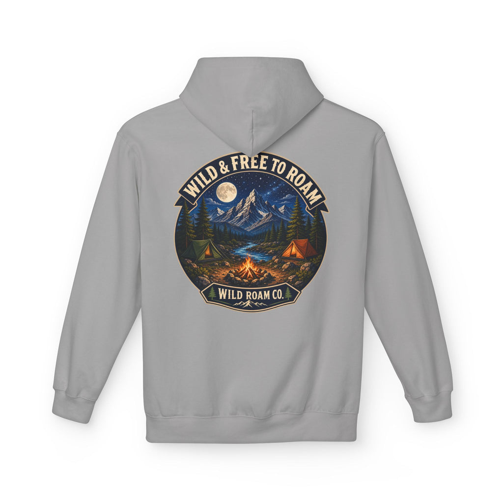 Wild Roam Co Hoodie — "Wild & Free to Roam" Camping Adventure Pullover