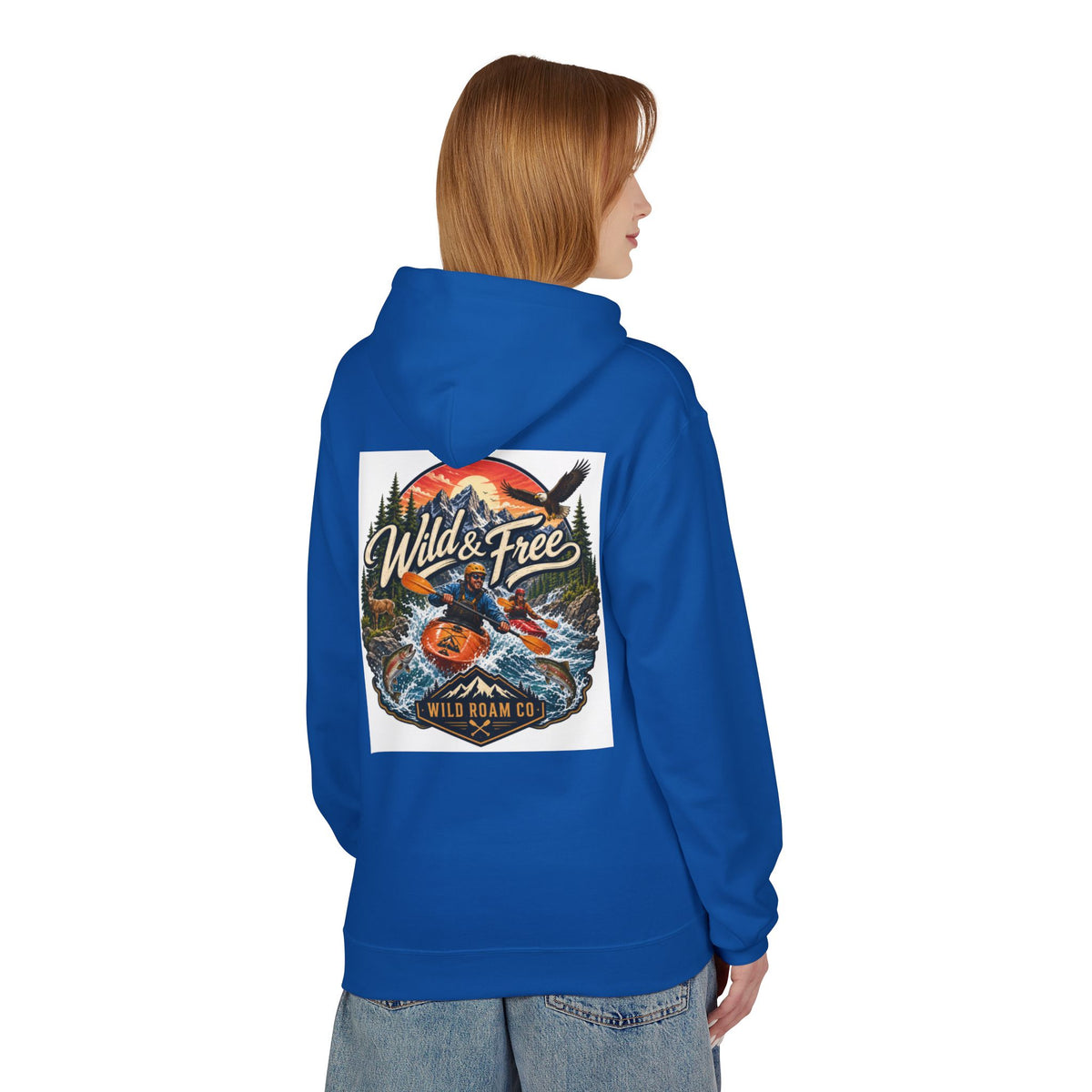 Hoodie — "Wild & Free" Kayak Adventure Pullover