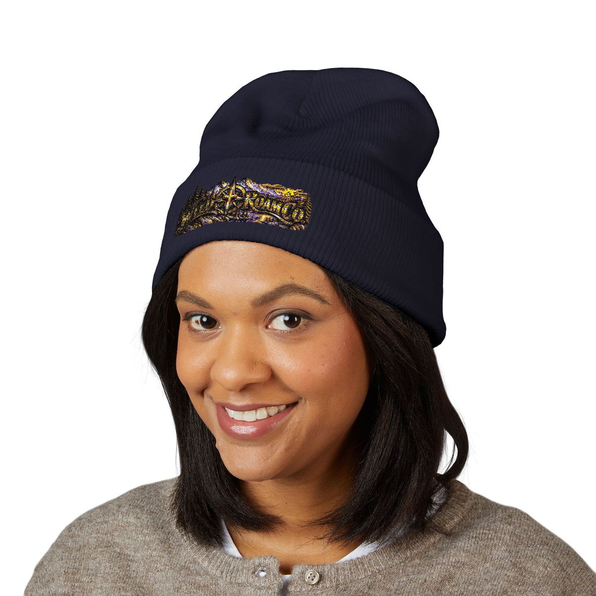 Wild & Free Embroidered Cuffed Beanie