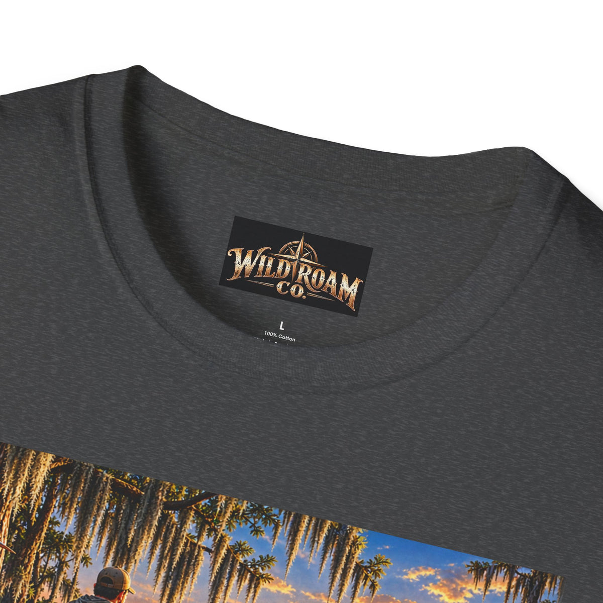 Wild & Free to Roam T-Shirt —Bayou Sunset Fishing Adventure Graphic Tee