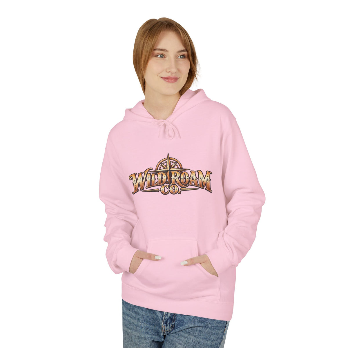 Surf Adventure Hoodie — "Wild & Free to Roam" Sunset Surf Graphic