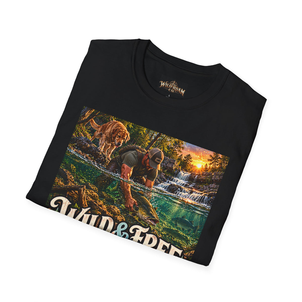 Wild & Free To Roam T-Shirt — Outdoor Fishing Adventure Graphic Tee