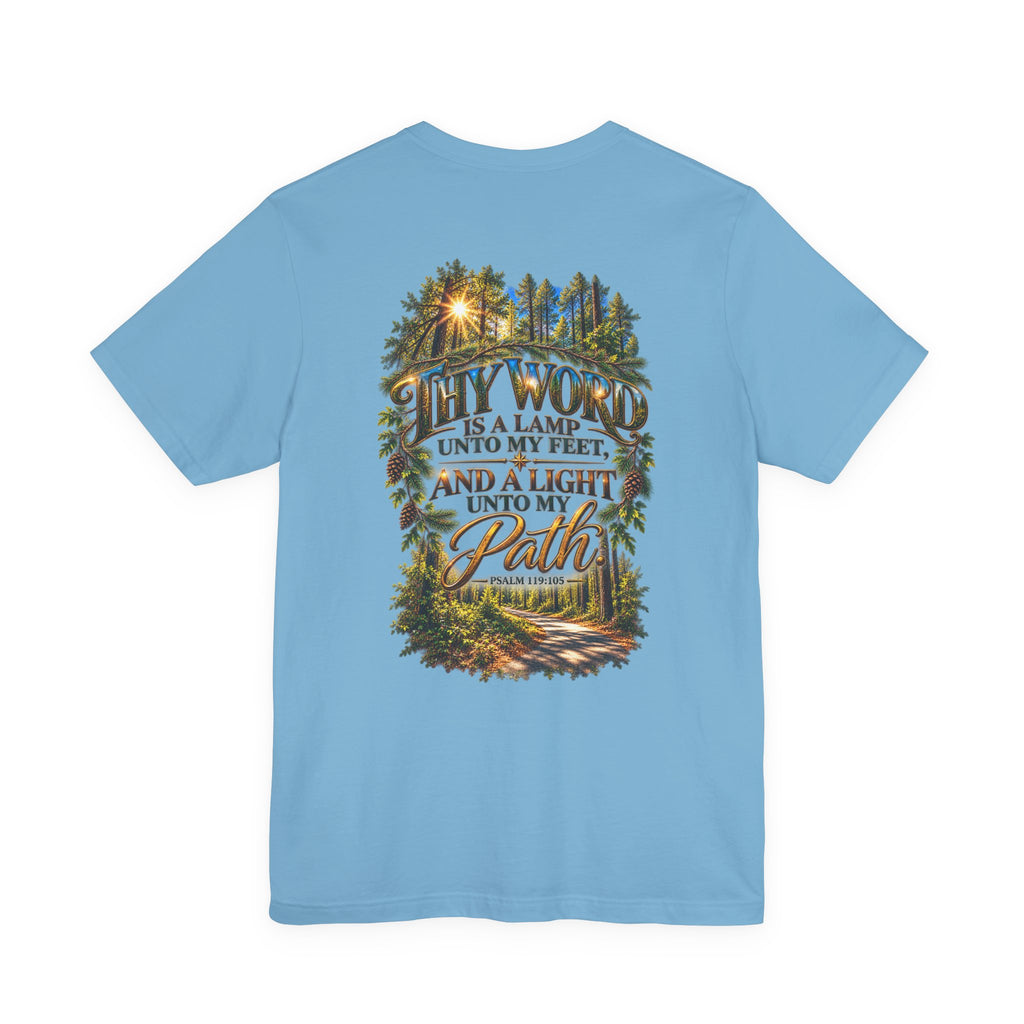 Wild Roam Co Unisex Tee-Psalms 119:105 Nature Path