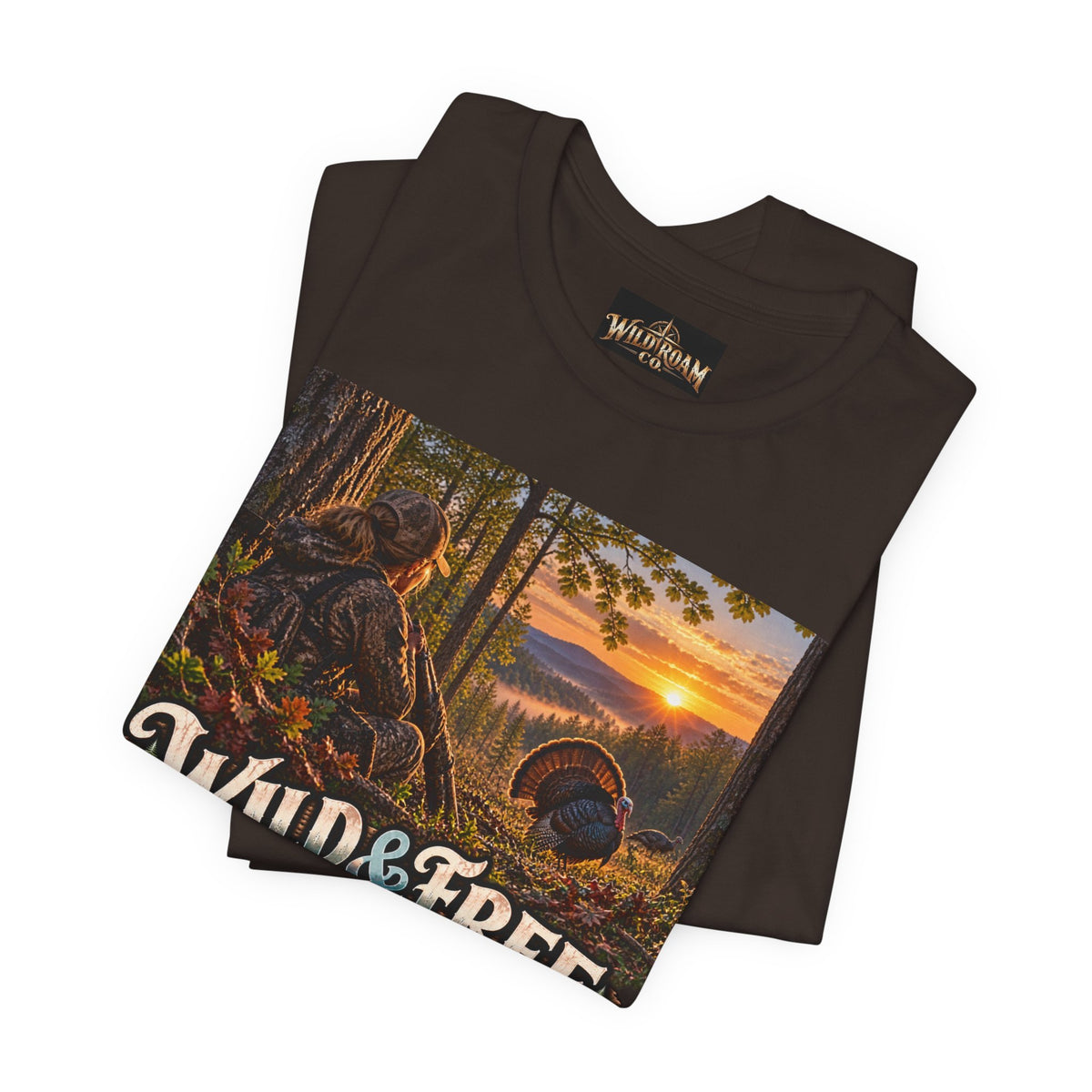 Women's Wild & Free To Roam T-Shirt — Outdoor Adventure Nature Graphic Tee