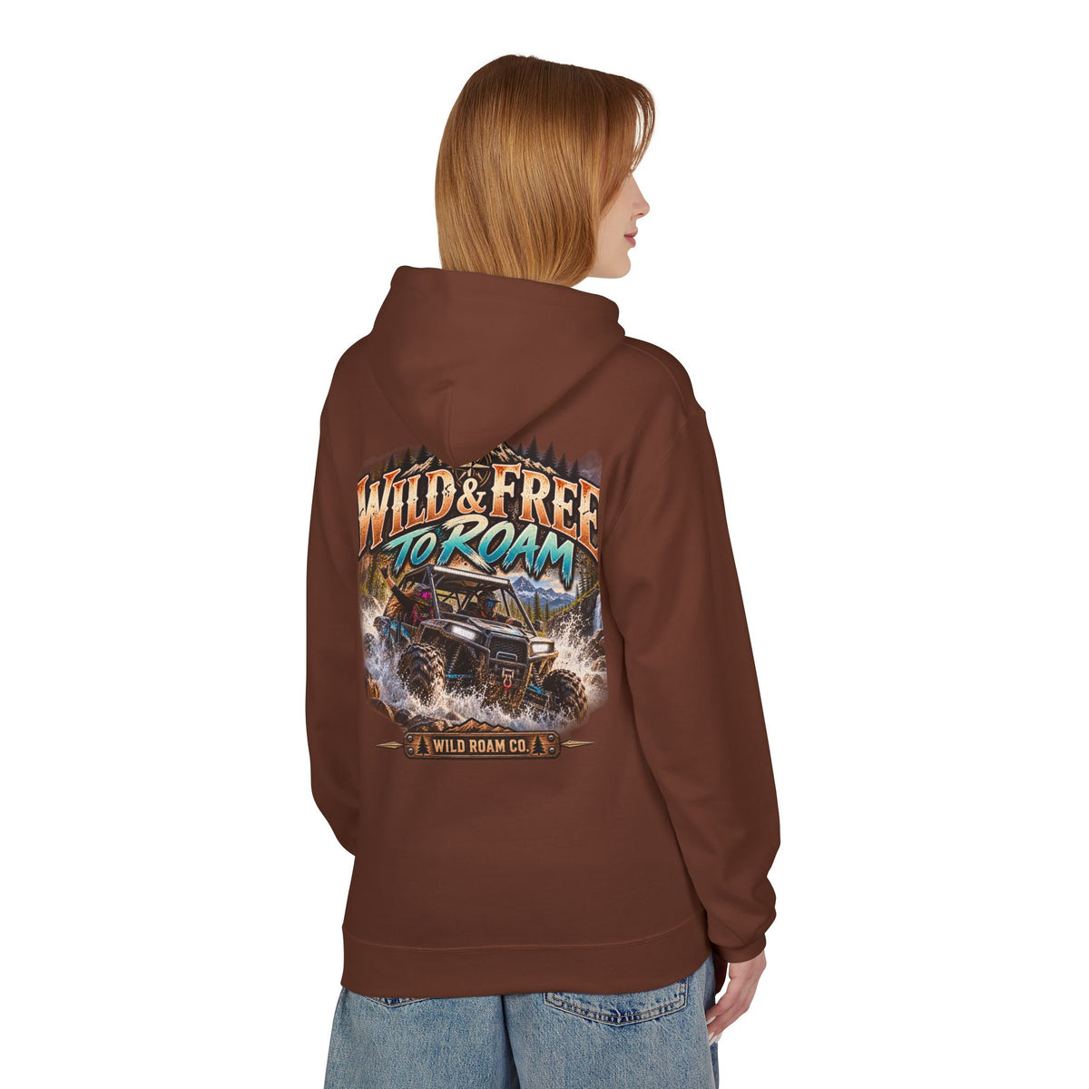 Wild Roam Co. Hoodie — Vintage Outdoor Compass Sunset Pullover