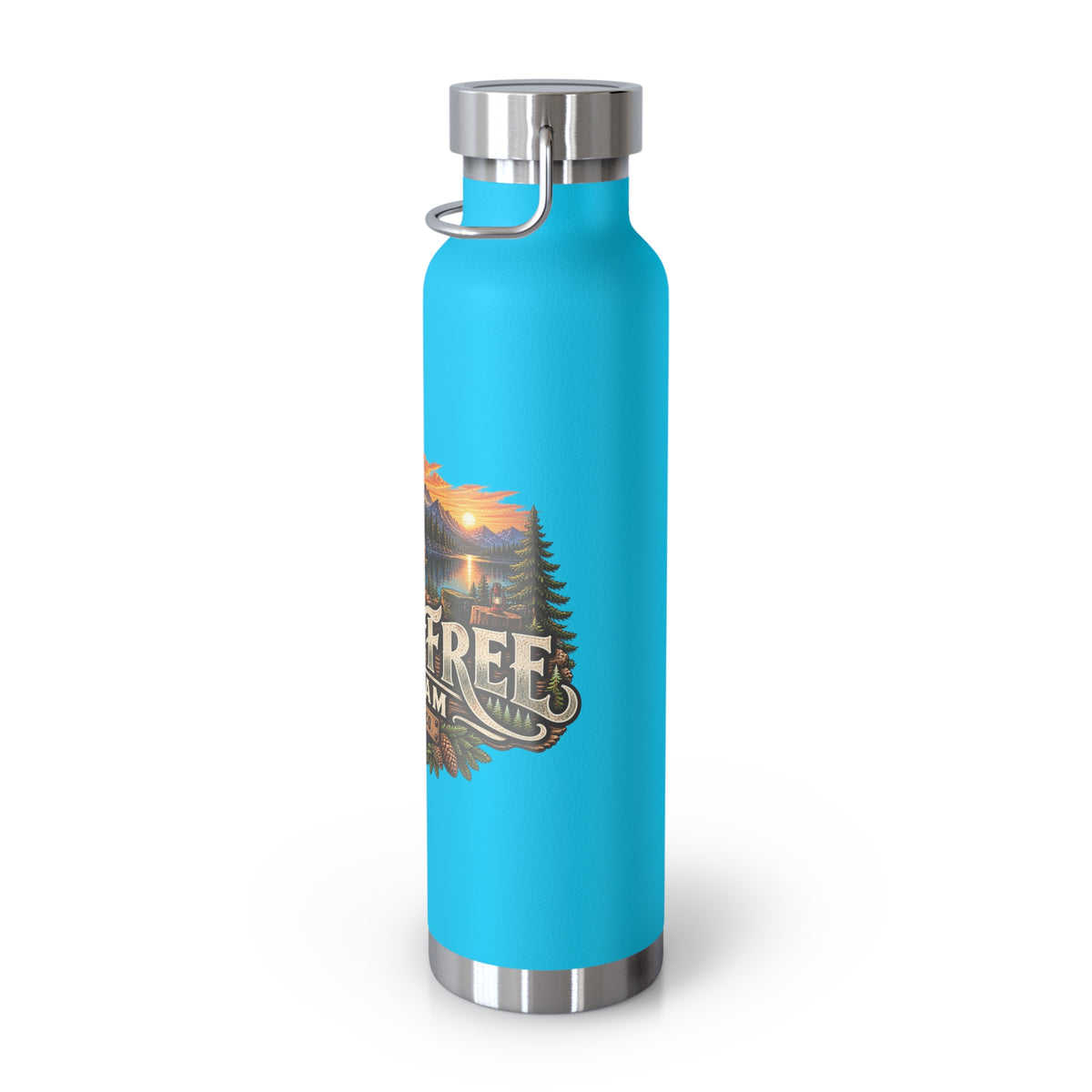 Wild & Free Camping Water Bottle — 22oz Copper Insulated Travel Flask