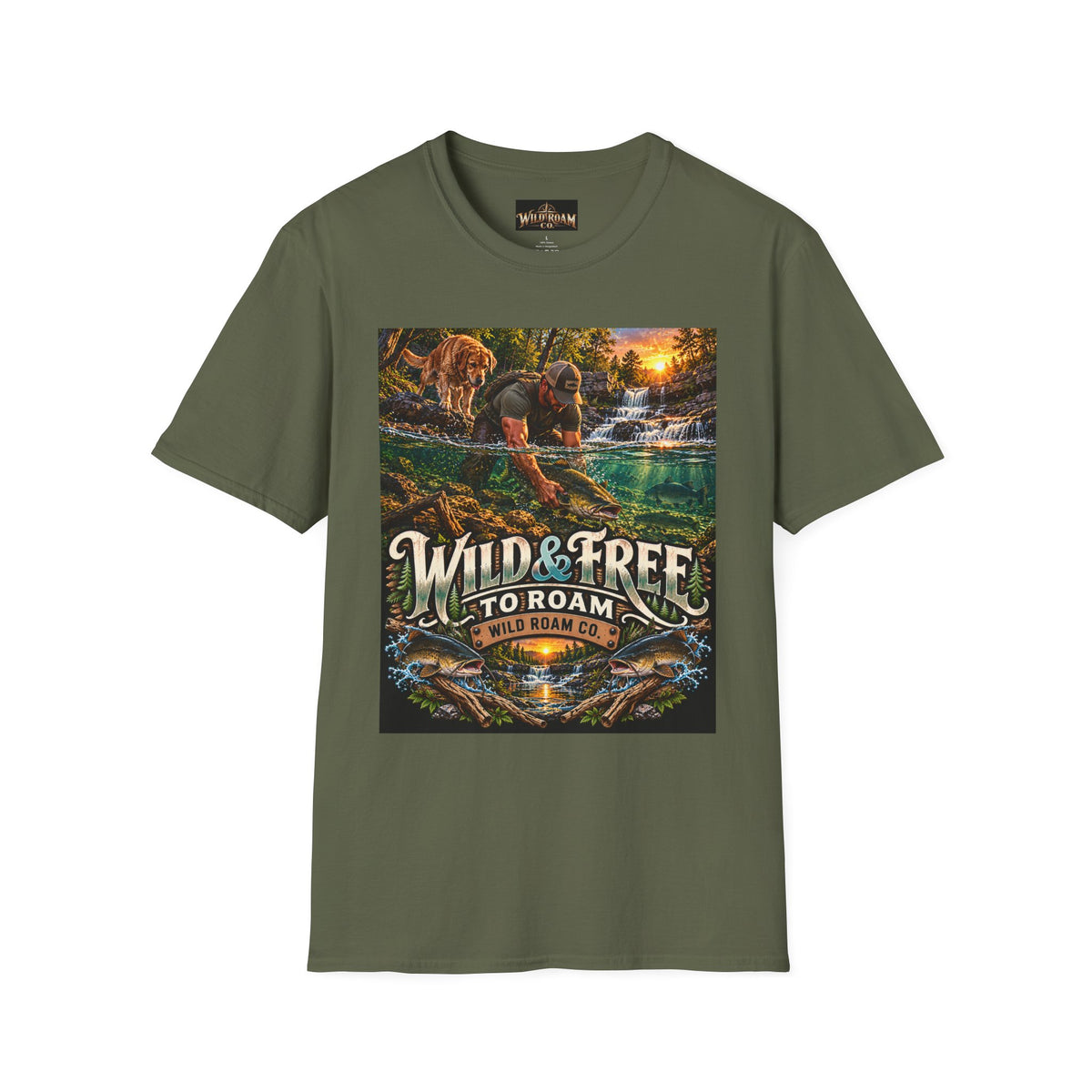Wild & Free To Roam T-Shirt — Outdoor Fishing Adventure Graphic Tee