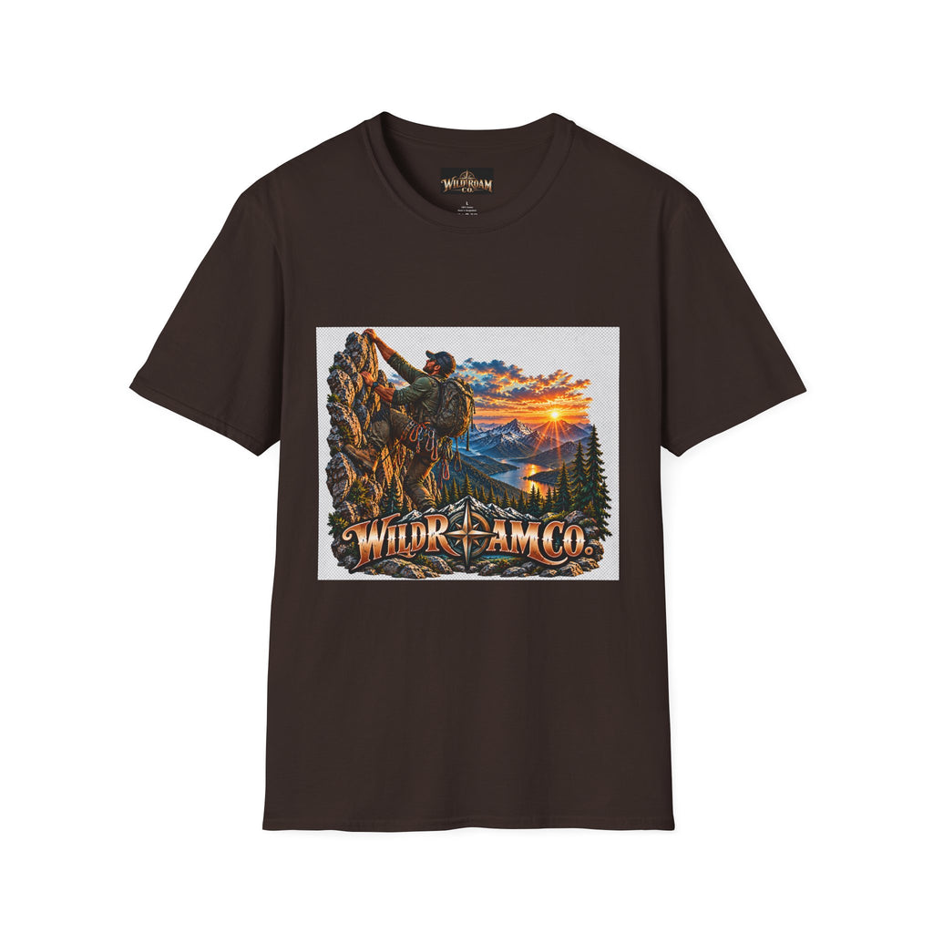 Men's Climber Adventure Graphic T-Shirt — Wild Roam Co. Mountain Climbing Tee