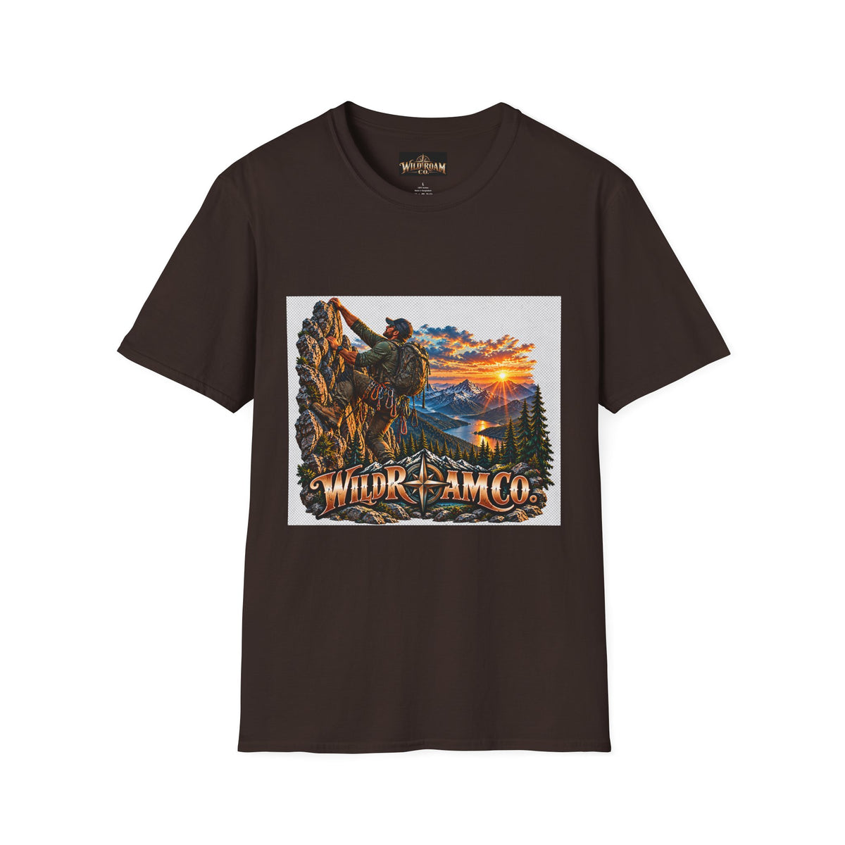 Men's Climber Adventure Graphic T-Shirt — Wild Roam Co. Mountain Climbing Tee