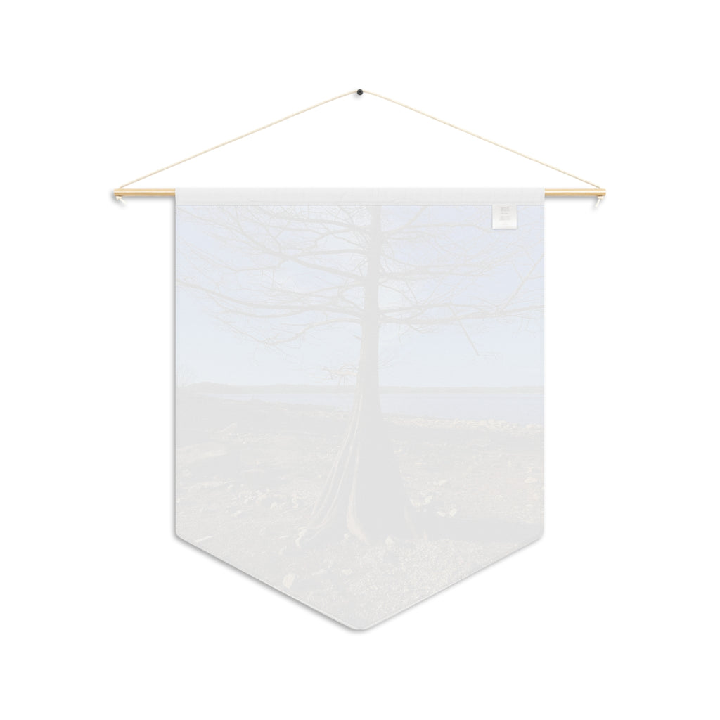 Cypress Tree Lakeshore Pennant - Scenic Nature Wall Banner