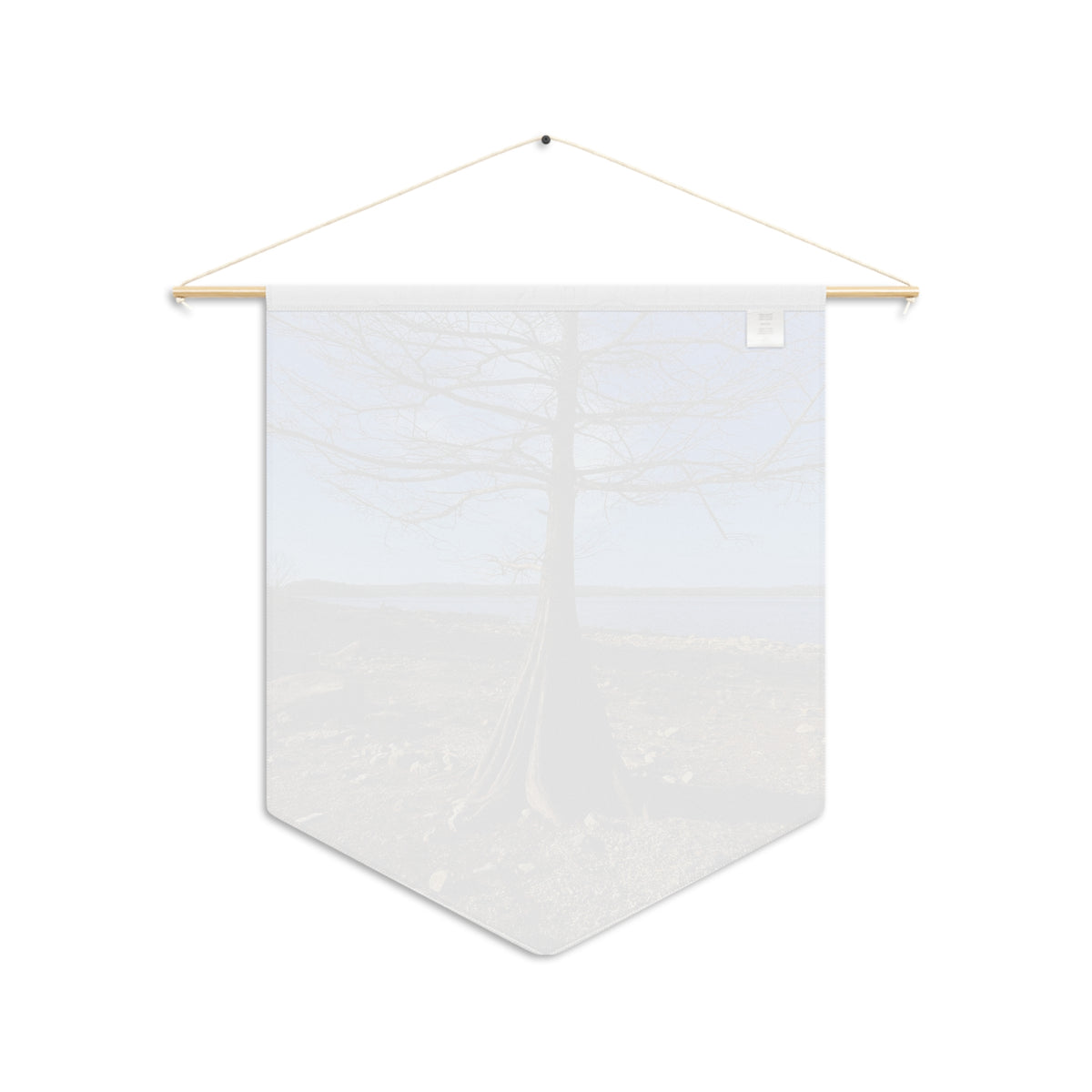 Cypress Tree Lakeshore Pennant - Scenic Nature Wall Banner