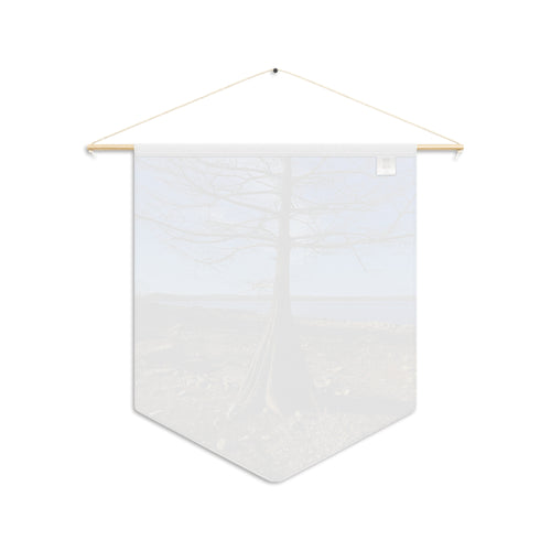 Cypress Tree Lakeshore Pennant - Scenic Nature Wall Banner