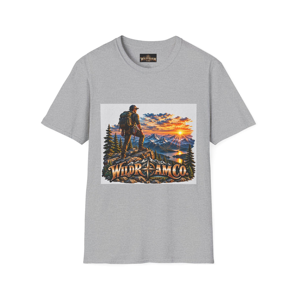 Men's Peak Sunset Graphic Tee--Wild Roam Co Mountain Sunset Tee