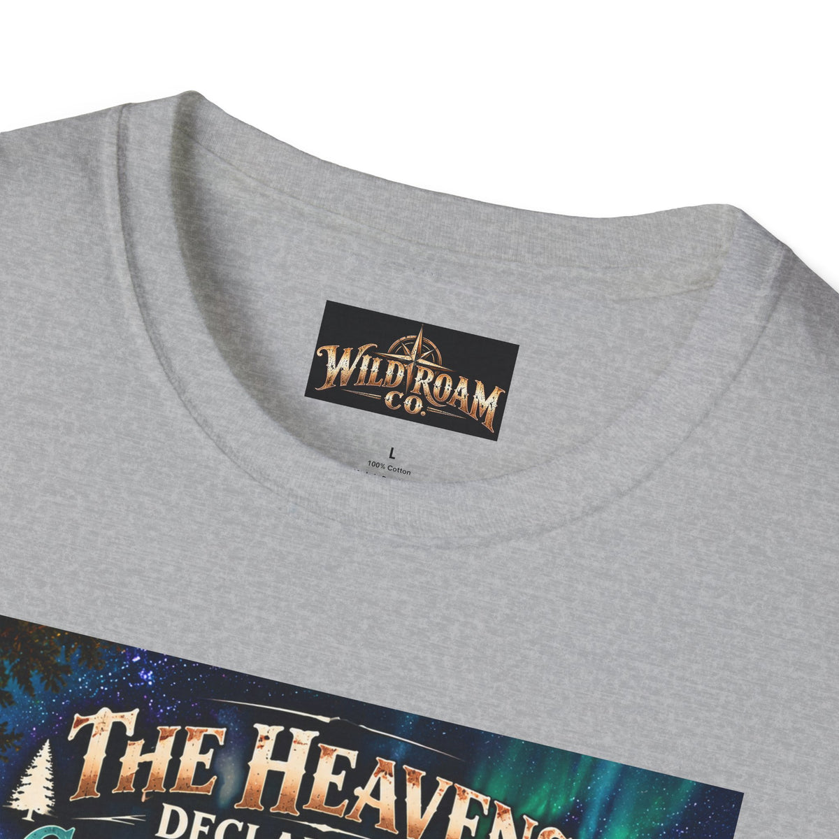 Men's Christian Campfire T-Shirt — "The Heavens Declare the Glory of God" Scenic Faith Tee