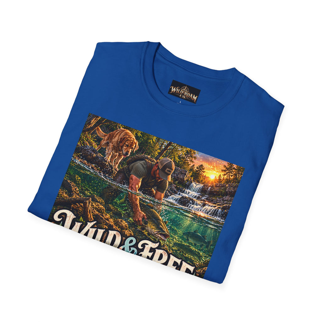 Wild & Free To Roam T-Shirt — Outdoor Fishing Adventure Graphic Tee