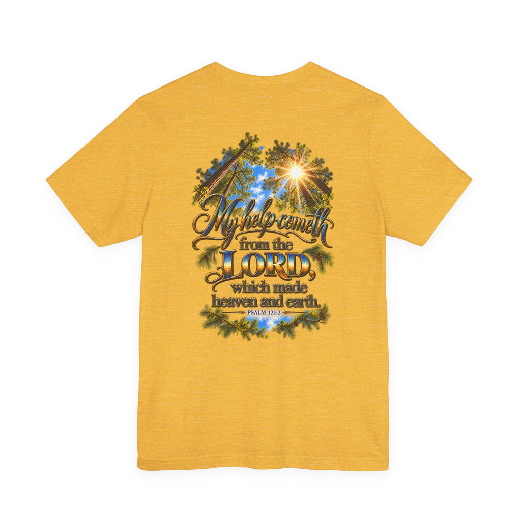 Wild Roam Co. Unisex Tee--Psalms 121:2 Sunny Trees